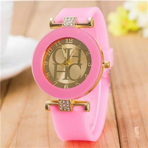 2020 Geneva new brand casual leather Quartz ladies watch. Crystal silicone watch. Relogio Feminino watch. best seller.