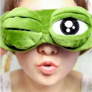 New Cute Eyes Cover The Sad 3D Eye Mask Cover Sleeping Rest Sleep Anime Funny Gift Best Seller Frog Kawaii Travel Sleep Eye Mask